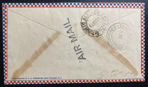 1931 Dominican Republic First Flight Airmail cover FFC to Porto Alegre Brazil