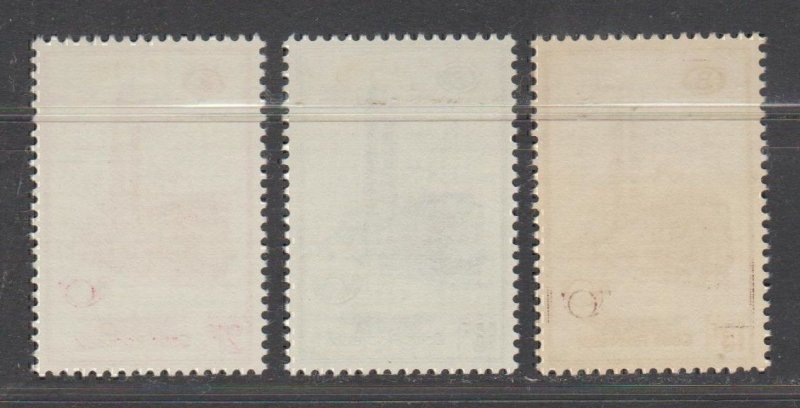 BELGIUM 1954 Railways Stations (3v Cpt) MLH CV$70+