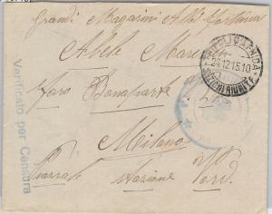 53715 - ITALY COLONIES: LIBIA - ENVELOPE from TRIPOLI shipped FRANCHISE 1915-