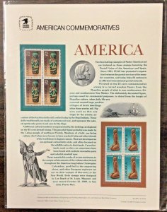 Commemorative Panel #339  Pre-Colombian Customs #2422 & C121  25 c &  45 c 1989