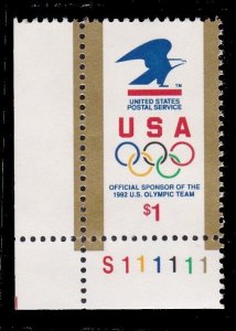 US 2539, MNH Plate Number Single - Olympics
