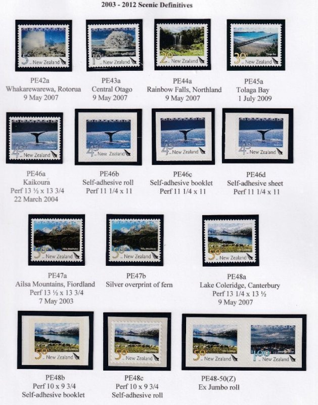 NEW ZEALAND 2003-2012 VF-MNH DEFINITIVES &  S/SHEETS POST OFFICE FRESH