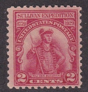 U.S. # 657, General John Sullivan, Mint Hinged