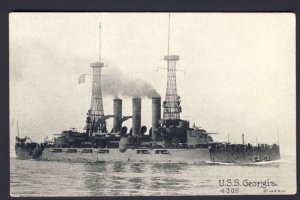 NAVAL - U.S.S. GEORGIA - battleship #4306 - USA POSTAL HISTORY - postcard