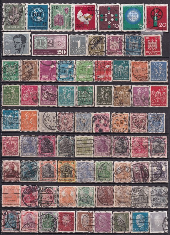 Germany Early 1900-70 Selection of 499 Stamps Used and Unused