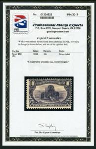 #290 10c TransMiss WAGON (Mint NEVER HINGED) PSE CERTIFICATE - cv$450.00