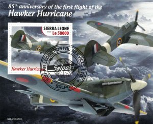 SIERRA LEONE 2020 - Military aircraft, Hawker Hurricane/ minisheet