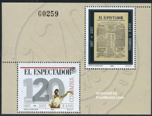 Colombia 2007, El Espectador s/s, MNH