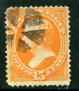 USA 1870 Webster 15¢ Orange Scott # 152 Used N42 ⭐⭐⭐⭐