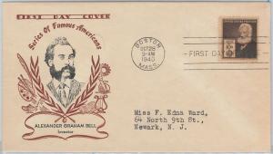 52526 - UNITED STATES - CACHET FDC COVER: Scott # 893 A. GRAHAM BELL  Science