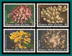 Papua New Guinea 1982 Corals , MNH  566-569,SG438-SG450