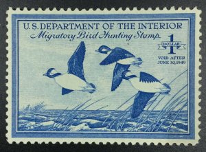 MOMEN: US STAMPS #RW15 DUCK MINT OG NH XF+ LOT #72114*