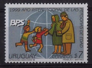 URUGUAY Sc #1821 MNH Stamp winner of older person's stamp design contest