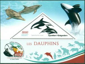 DOLPHINS MARINE FAUNA CHARLES DARWIN MADAGASCAR 2019 MNH STAMP SET 4 SHEETS