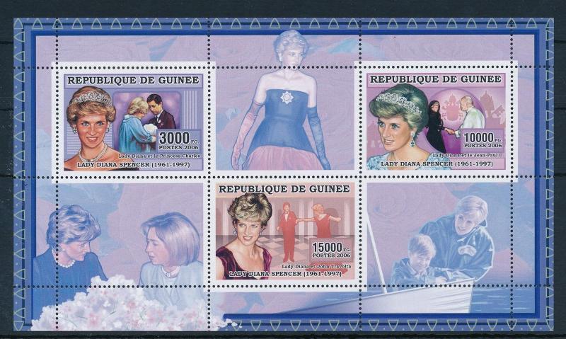 [21608] Guinea 2006 Princess Diana 15th Memorial Anniversary Sheet MNH