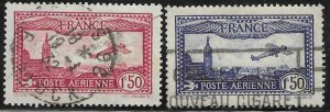 France C5,C6 Used.  Airmail