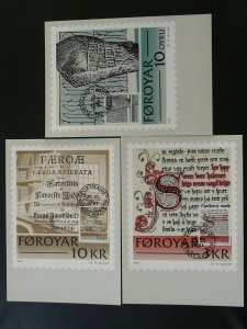 historic writings set of 5 maximum card Faroe Island 84626