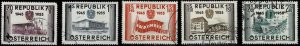 Austria 1955,Sc.#599-603 used Restoration of independence