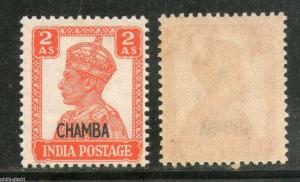 India CHAMBA State KG VI 2As Postage KG VI SG 113 / Sc 