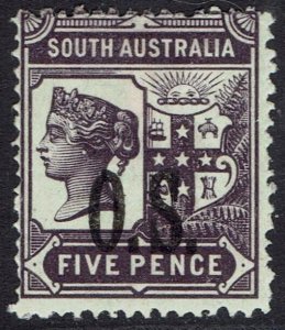SOUTH AUSTRALIA 1897 QV OS 5D PERF 15