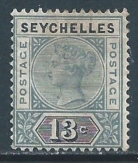 Seychelles #9a MH 13c Queen Victoria - Die I