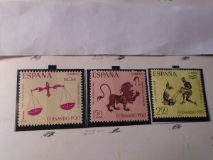 Fernando Po  #  254-56  MNH