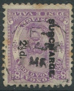 Tonga 1894 SG23 2½d on 8d violet King George I toned FU