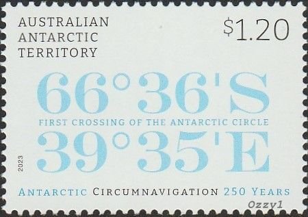 Australia AAT #L258 2023 $1.20 Cook' Crossing of Antarctic Circle MINT-XF.