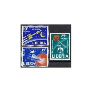 Liberia 408-409, C151-C152, MNH. Mi 602-604, Bl.27. Achievements in Space, 1963.