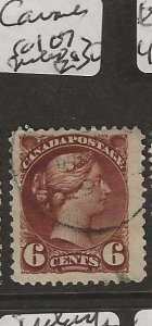 CANADA QV 6C BROWN SMALL  QUEEN SG107 JUMBO       VFU    P1004H