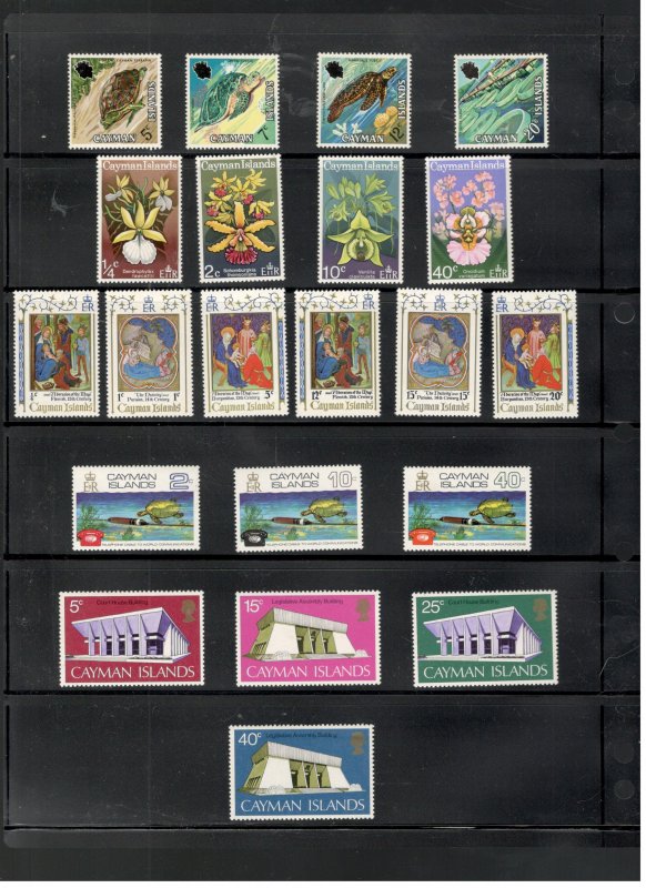 CAYMAN ISLANDS COLLECTION ON STOCK SHEET, ALL MINT