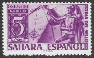 Spanish Sahara Scott C16 MNH 5p Air Mail issue of 1950