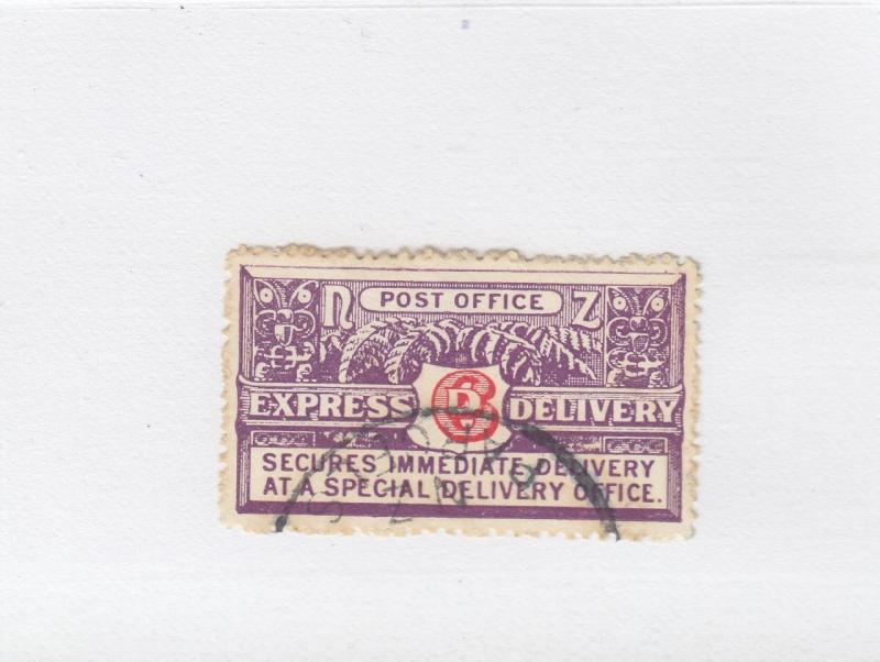 NEW ZEALAND # E1 VF-LIGHT USED EXPRESS DELIVERY CAT VALUE $40