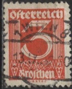 Austria 305 (used) 3g numeral, scarlet (1925)