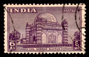 India 6as Tomb of Muhammad Adil Shah, Bijapur 1949 SG.317, Sc.215 Used (#01)