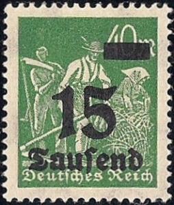 Germany #243  5thM Numerial, unused OG H EGRADED XF 89 XXF