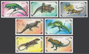 Mongolia 2005-2011,MNH.Michel 2285-2291. Lizards 1991.Iguana.