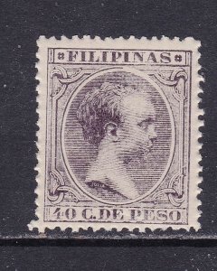 Philippines Scott 179, 1897 KAXIII 40c F/VF MNH Scott 13+