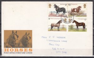 Great Britain. Scott cat. 839-842. British Horses issue. First day cover. ^