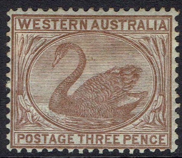 WESTERN AUSTRALIA 1871 SWAN 3D WMK CROWN CC 