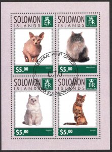 Solomon Islands 2014 Cats Sheet Used / CTO