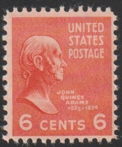 SC# 811 - (6c) - John Quincy Adams MNH single