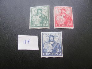 GERMANY  1949 MNH SC 662-664 VF/XF  (114)