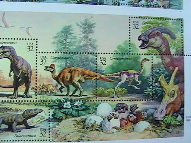 U.S.# 3136-MNH-SHEET OF 15---THE WORLD OF DINOSAURS---1997