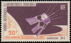 French Southern & Antarctic Territory #C11, Complete Set, 1966, Space, Hinged