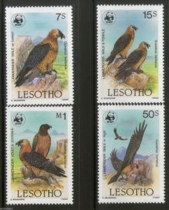 Lesotho 1986 WWF Bearded Vulture Bird of Prey Wildlife Fauna Sc 512-15 MNH # 034