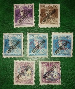 DEBRECEN 1919 Charles & Zita Koztarsasag Overprints Selection Great Black & Red