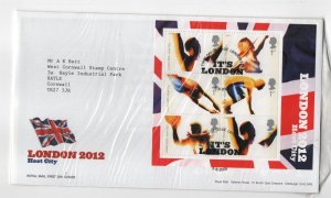 Great Britain First Day Cover 2012 London Host City minisheet