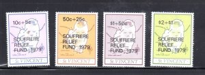 ST. VINCENT #B1-B4 1979 OVPRT. RELIEF FUND MINT VF NH O.G