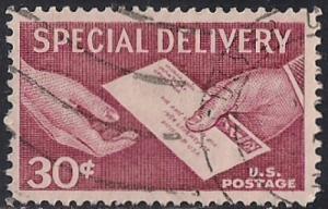 E21 30 cent Super Cancel Letter & Hand Stamp used VF